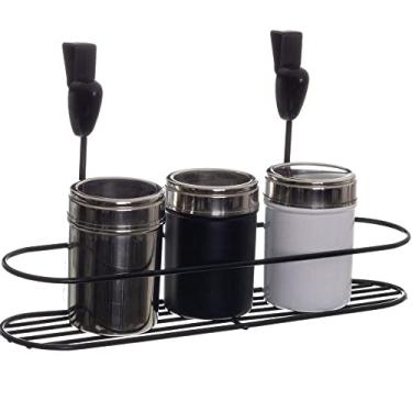Imagem de Organizador Gota de Temperos para Porta, Metaltru, Preto com Preto