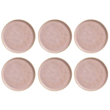 Imagem de Conjunto de Pratos Rasos 06 Peças Linhas Litchi Porto Brasil