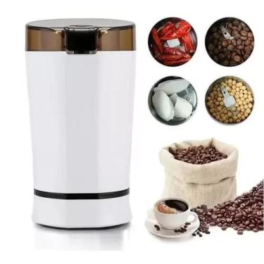 Imagem de Moedor De Café Grãos Tempero Elétrico 110v Em Aço 150w Branco - hian c