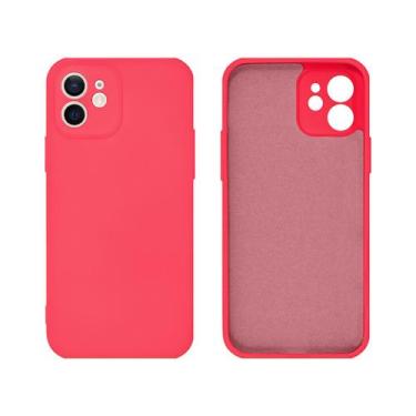 Imagem de Capinha iPhone 12 Proteção Câmera Silicone Aveludado - GCM, Rosa Pink