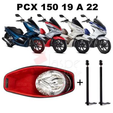Imagem de Forração Honda Pcx 150 Baú 19 20 Forro Vermelho + 2 Antenas - Jaspe At