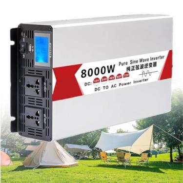 Imagem de 60v to 220v,Potência máxima 8000W fonte de alimentação Inversor automotivo DC 12V 24V 48V 60V para AC 220V 50Hz tensão Conversor solar para sistema de energia solar com tela de exibição LCD