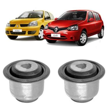 Imagem de Kit 2 Bucha Bandeja Suspensão Dianteira Clio 2014 2015 2016 - Auto Fle