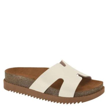 Imagem de Tamanco Feminino Flatform Sandália Conforto Moleca 5500.100, Branco  o