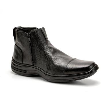 Imagem de bota masculina social ortopédica de couro confortavel 37 ao 44 - Seven