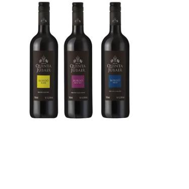 Imagem de Kit Vinhos Quinta Jubair Bordô Tinto Suave + Demi Sec + Seco 750ml cad