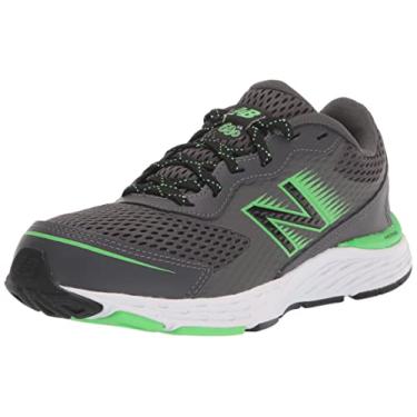 Imagem de New Balance Tênis de corrida infantil 680 V6 com cadarço, Ímã/mola vibrante/preto, 11 Little Kid