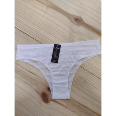 Imagem de Kit com 6 calcinhas sem costura corte laser transparente microfibra po