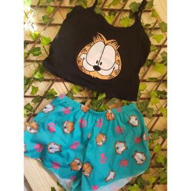Imagem de kit 5 Baby dool pijama feminino blogueira de ondinha crooped personage