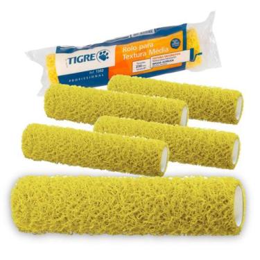 Imagem de Kit 5 Rolo para Textura Cabelo Cabelinho de Anjo Parede Grafiato Fibra