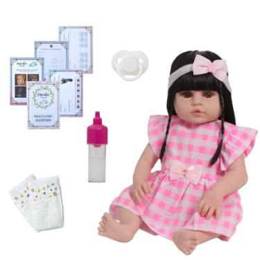Imagem de Bebê Reborn Menina Corpo de Vinil Enxoval 13 Acessórios - Cegonha Rebo