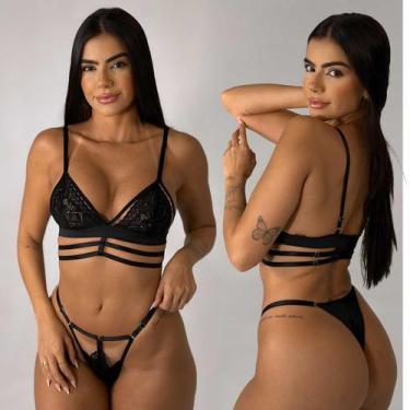 Imagem de Lingerie Feminina Sensual Transparente Renda Tule Sedução - Like4you, 
