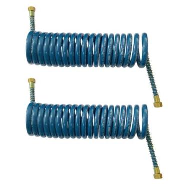 Imagem de 2 Mangueira Espiral Carreta Para Freio A Ar Caminhão Azul 5,5mts - TOP