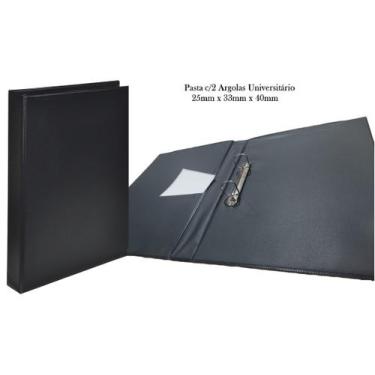 Imagem de Fichário Acp 2 Argolas Univ Preto 250mm X 335mm X 40mm