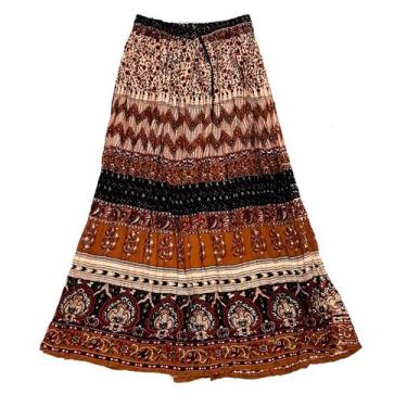 Imagem de Saia Indiana Maia Cigana Rodada Longa Vários Modelos - Bali, Preto, Do