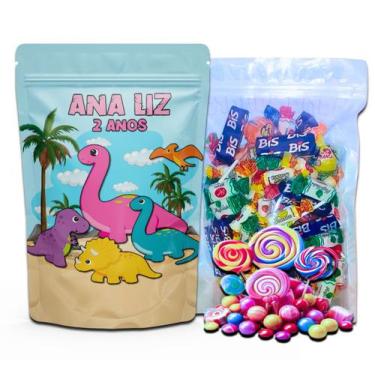 Imagem de Kit Festa Com 5 Saquinhos Em Pé 12x19cm Vários Temas - Mundo da Bina, 