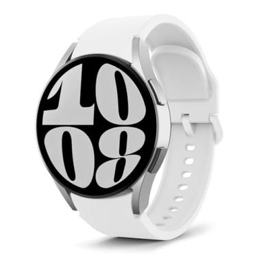 Imagem de MoKo Pulseira compatível com Samsung Galaxy 42 mm, [pacote com 3] pulseira esportiva de substituição de silicone macio para Samsung Gear Sport/Garmin Vivomove HR/Vivoactive 3/Moto 360 2ª geração de relógio inteligente de 42 mm, White, 1 Pack, Clássico