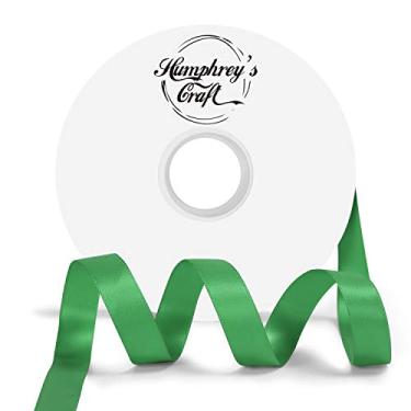 Imagem de Humphrey's Craft Fita de cetim dupla face verde samambaia de 1,5 cm - 50 metros variedade de cores para artesanato, laços, embrulho de presente, decoração de buquê, costura, árvore de Natal, cartão de convite de casamento.