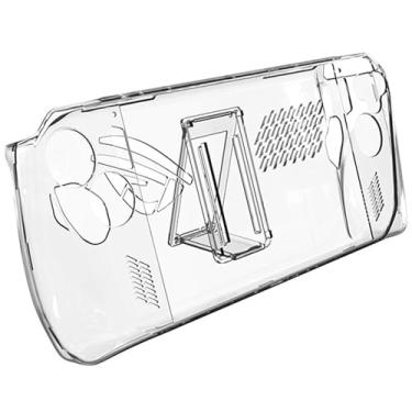 Imagem de Nayubo Capa protetora para ASUS Rog Ally com suporte transparente capa protetora acessórios para jogos Rog Ally Capa de pele portátil à prova de choque antiarranhões antiderrapante (transparente)