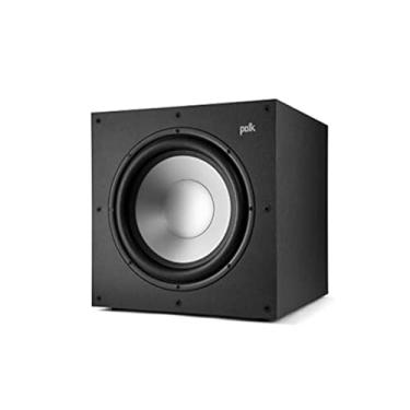Imagem de Polk Monitor XT12 alimentado por subwoofer balanceado dinâmico de 12 polegadas e amplificador classe A/B de 100 W, gabinete MDF de baixa ressonância e grade removível, compatível com Dolby Atmos e