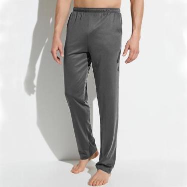 Imagem de Calça Masculina para Dormir Pijama Tecido Confort - Slim Fitness, Pret
