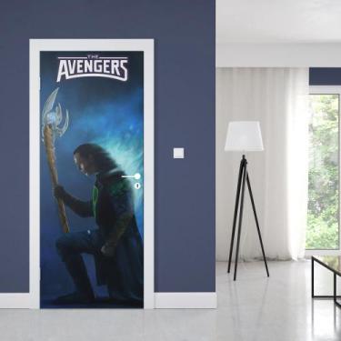 Imagem de Adesivo de Porta Loki Vingadores - Império da Impressão, G - 90cm x 21