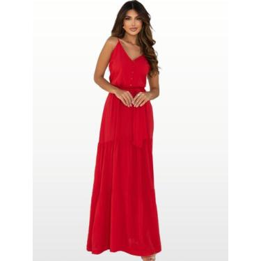 Imagem de Vestido Longo Casual Festa Casamento Convidada Elegante  - Gisele Frei
