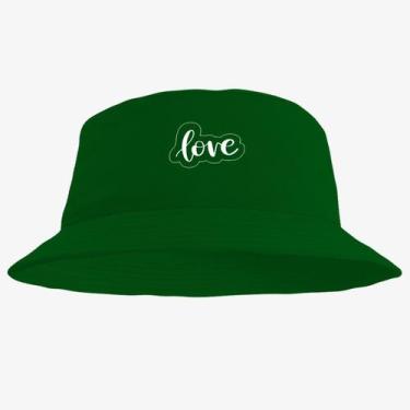 Imagem de Chapéu Bucket Hat Estampado Love - MP Moda Masculina, Único, Verde esc