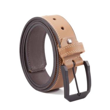 Imagem de Cinto Masculino Em Couro Legitimo Fivela Quadrada Costurado - Use Youn