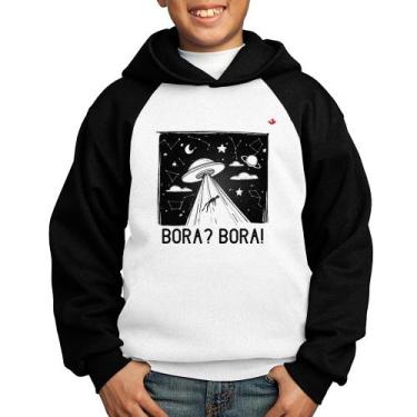 Imagem de Moletom Infantil Bora Bora! - Foca na Moda, Branco, Preto, 8