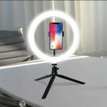 Imagem de Ring Light iluminador 8 Polegadas 20 cm Com Suporte De Celular + tripé