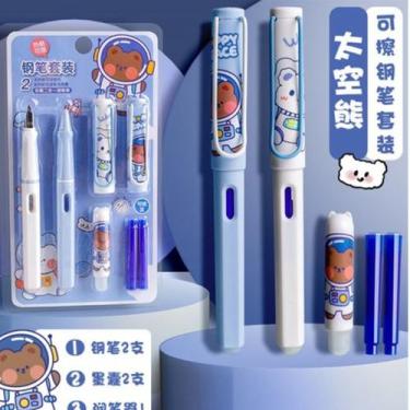 Imagem de Kit 2 Canetas Tinteiro Apagáveis + Recargas / WX Gift - KC impotadora