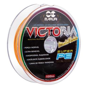 Imagem de Linha Multifilamento Victoria 8x Multicolor 100m 0,40mm 55lbs - Maruri