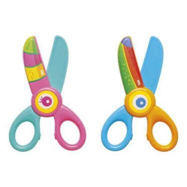 Imagem de Tesoura Plástica Nhac - 13 Cm - Cart Com 1 Um - Tris, Rosa