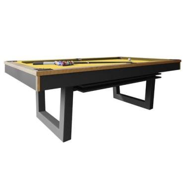 Imagem de Mesa de Sinuca/Bilhar com Tampo de Jantar - 2,34x1,34 - Nelson Bilhare