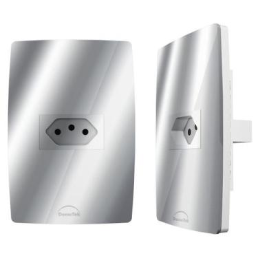 Imagem de Tomada Simples 20A Diamond Espelho 4x2 Acrilico Sv - DOMETEK
