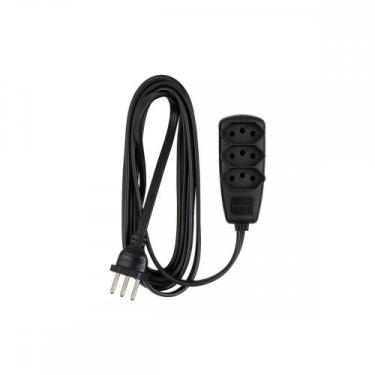 Imagem de Extensao Daneva Sort 2 Polos+Terra Pp Preta 5M Saco Dn1787, Preto