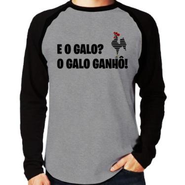 Imagem de Camiseta Raglan E o galo O galo ganhô! Manga Longa - Foca na Moda, Cin