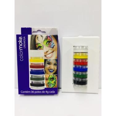 Imagem de Pintura facial Color Make cremosa com 6 Cores