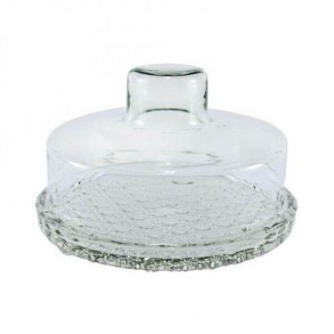 Imagem de Queijeira Vidro Base Decorada Colonial Grande 20Cm - Mistral