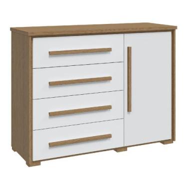 Imagem de Cômoda Grande com Sapateira e 4 Gavetas Angra Rimo - Móveis Rimo, Carv