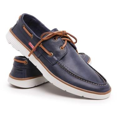 Imagem de Sapato Mocassim Dockside Masculino Couro - POLO URBAN, Azul, 40