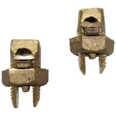 Imagem de Kit 2 Split Bolt de Bronze 35mm Parafuso Fendido para Emenda Cabos Bim