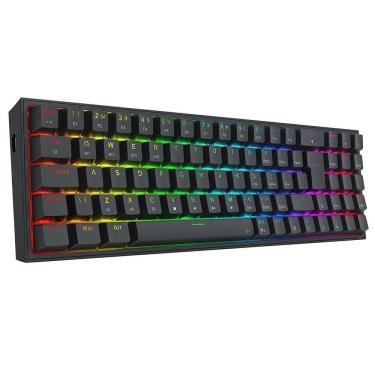 Imagem de Teclado Gamer sem Fio Mecânico Pollux Pro RGB, Preto, ABNT2, Switch Marrom, K628RGB-PRO (PT-BROWN), REDRAGON