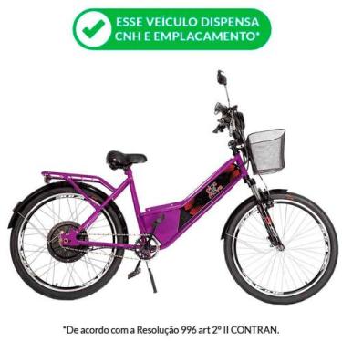 Imagem de Bicicleta Elétrica - Street PAM - 800w - Violeta - Plug and Move