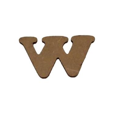 Imagem de Kit 10 Letras W Mdf 3mm por 2,5cm de Altura Laser Mdf Madeira - ATACAD