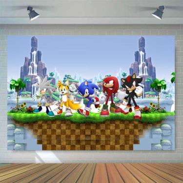 Imagem de Painel de festa Sonic - ShoppdoAdesivo