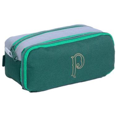 Imagem de Estojo Escolar Time Palmeiras Duplo Duas Divisórias Xeryus