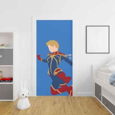 Imagem de Adesivo para porta Capitã Marvel - Shopp do adesivo