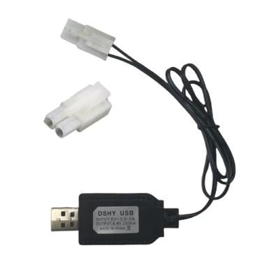 Imagem de Cabo carregador de bateria NiMH/NiCd de 8,4 V com plugue Tamiya padrão, compatível com carro RC, tanque, avião, barco RC e outros brinquedos de controle remoto para carregador USB universal de 8,4 V